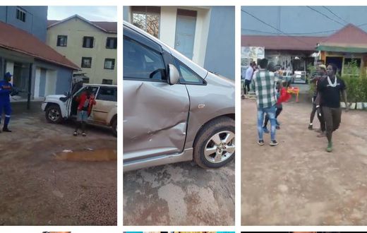A security guard shot at Alien Skin's car
