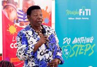 Miria Matembe delivering the lecture on Thursday, March 7