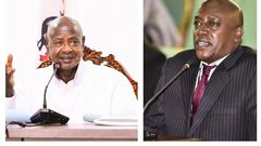 President Yoweri Museveni and MP Joseph Ssewungu