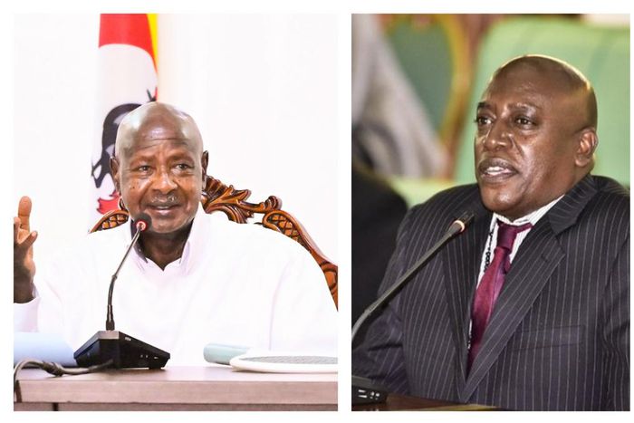 President Yoweri Museveni and MP Joseph Ssewungu