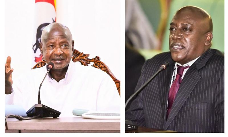 President Yoweri Museveni and MP Joseph Ssewungu