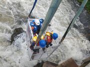 UNRA engineers assessing the damage on Karuma bridge