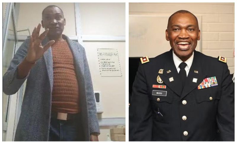 Lt Col Frank Musisi is seen apologizing to Immigration staff in the video