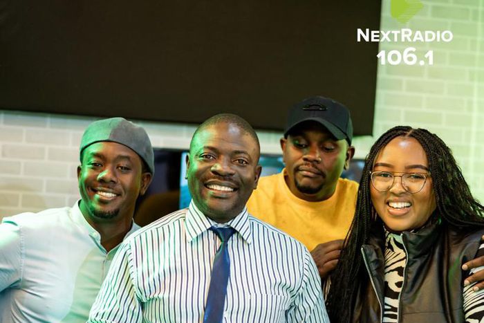 Next Radio Talent having a light moment