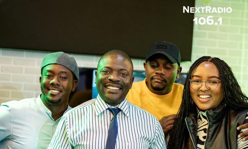 Next Radio Talent having a light moment