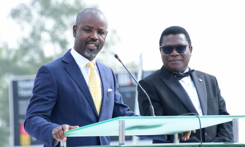 Tayebwa during Mao (right)'s homecoming celebrations in Gulu over the weekend