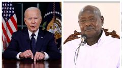 Presidents Joe Biden and Yoweri Museveni