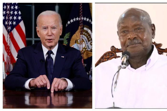 Presidents Joe Biden and Yoweri Museveni