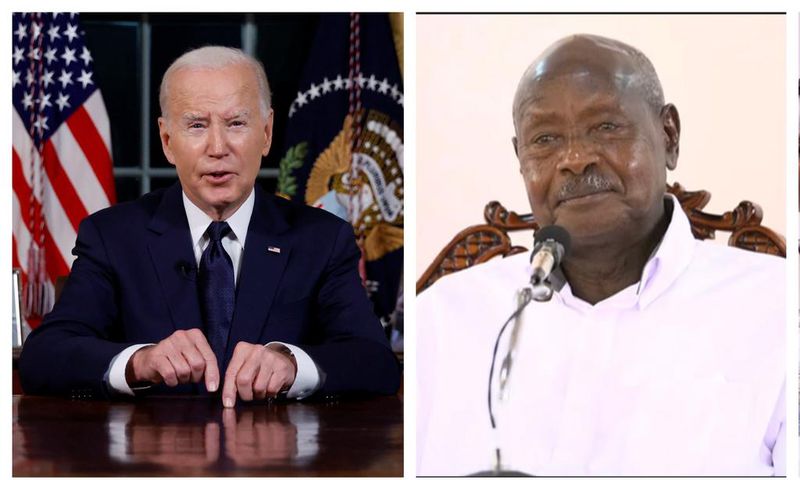 Presidents Joe Biden and Yoweri Museveni