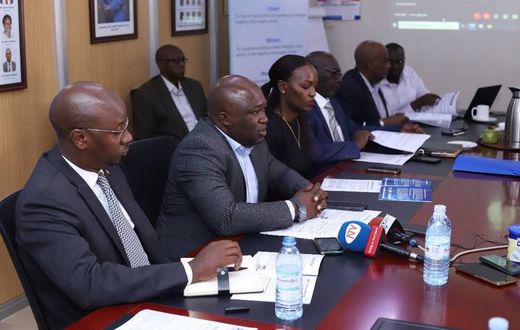 UPPA officials speaking to press about the upcoming freight forwarders conference
