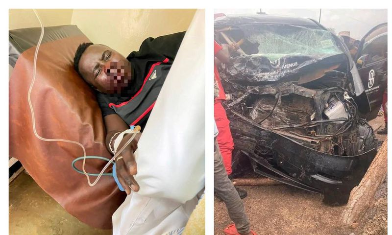 Mbaziira Tony was severely injured in the car crash