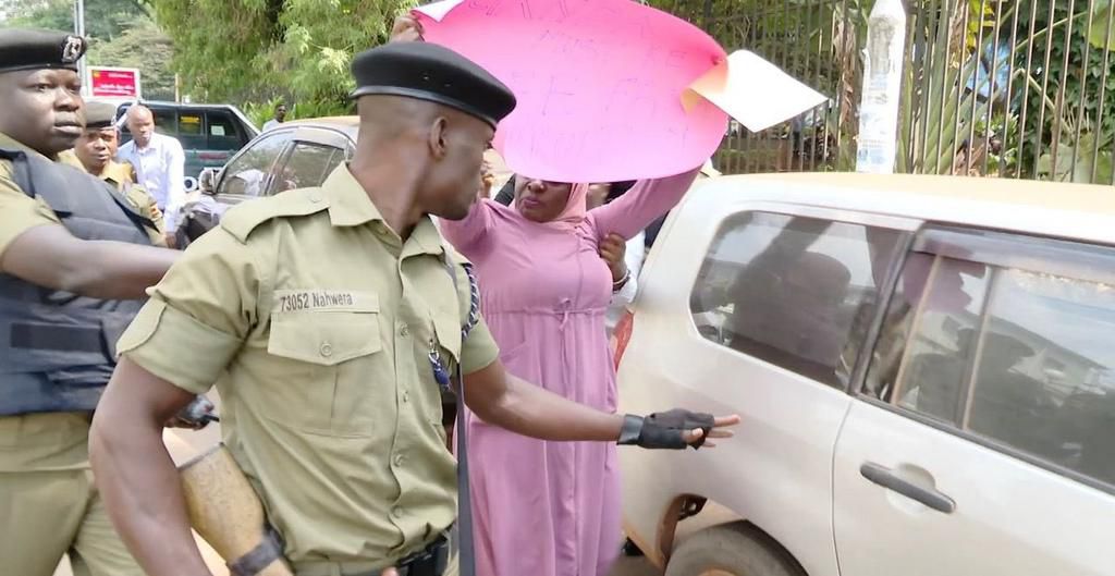Nansubuga was arrested for protesting outside Parliament last week