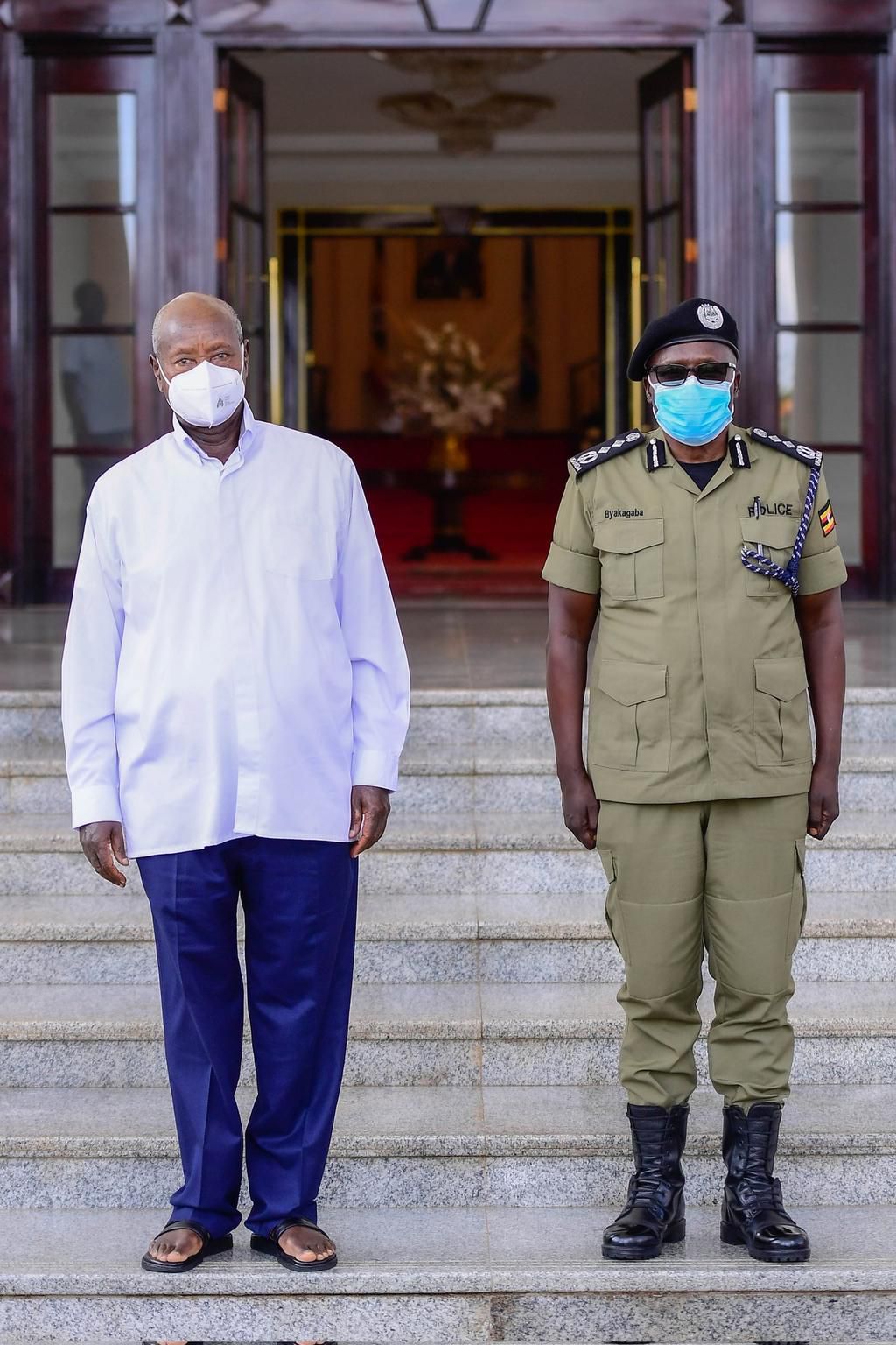 Museveni met with the Inspector General of Police (IGP) Abbas Byakagaba