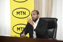 King Oyo makes his remarks during his maiden courtesy visit at the MTN Uganda head office