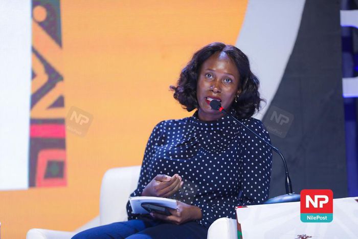 Kevin Kaija, Head of Content at Next Media, General Manager Afro Mobile and Next Production speaking at a panel at the Africa Wisdom Summit