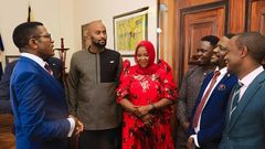 Charles Peter Mayiga met with the leadership of the NUP at Bulange Mengo