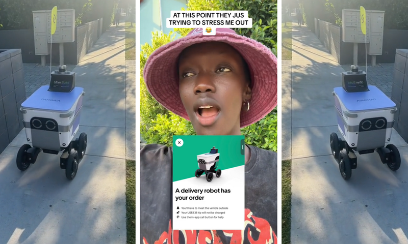 'Can't happen in Africa' robot delivers food order to surprised customer/TikTok