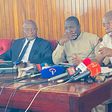 The MPs addressing press on Monday