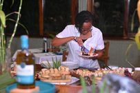 Guests sampled a variety of exquisite seafood dishes