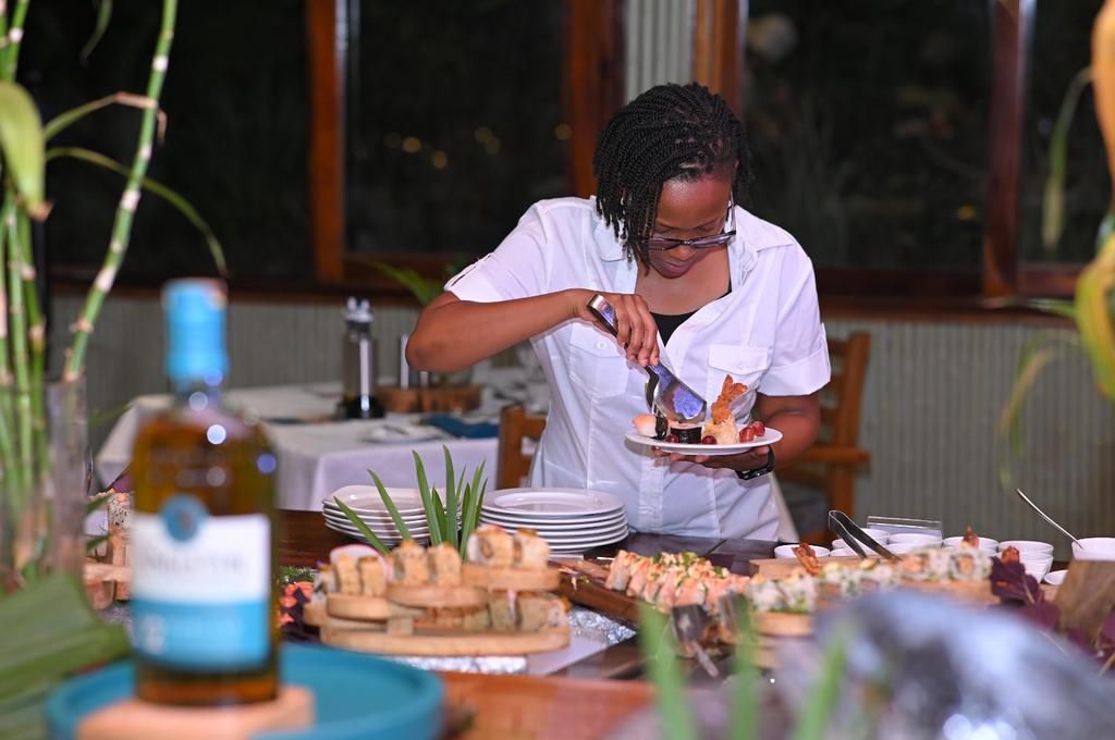 Guests sampled a variety of exquisite seafood dishes
