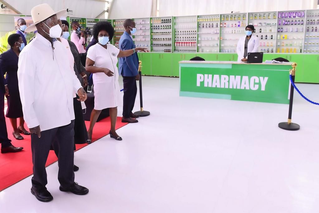 President Museveni with Minister Monica Musenero
