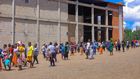 Congregants leaving Worship House Church in Nansana,