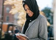 Look for lightweight hijabs in breathable fabrics to complement your work outfits