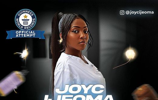 Joyce Ijeoma collapsed while trying to break the record [Instagram/joycijeoma]