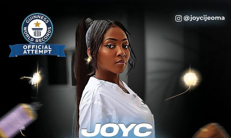 Joyce Ijeoma collapsed while trying to break the record [Instagram/joycijeoma]