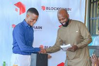 Mr Reginald Tumusiime (L) took over from Kwame Rugunda