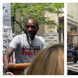 Joseph Opio addressing protesters in New York on May 23rd