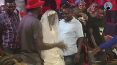 The woman arrived in a wedding dress for the night service