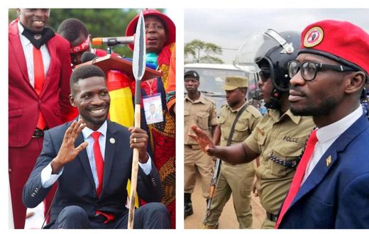 Bobi Wine campaigned in Mbarara in 2020 amid tight security