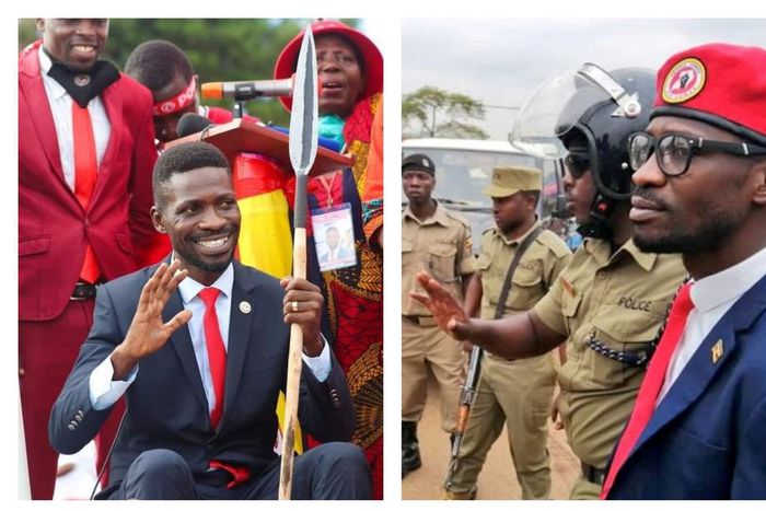 Bobi Wine campaigned in Mbarara in 2020 amid tight security