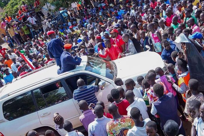 Bobi Wine campaigned for the NUP Candidate Daniel Okello on Oyam on Monday, June 3
