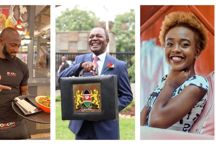 Kenyan Finance Njuguna Ndung'u, (C) yesterday tabled the budget for the year 2023 24 which include a new tax on social media influencers such as Chef Ombachi and Azziad Nasenya