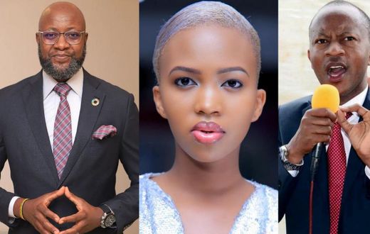 Samson Kasumba, Sheilah Gashumba and Frank Gashumba