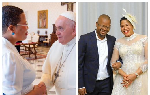 Speaker Anita Among who two months ago informed Pope Francis about her pregnancy has given birth to twins