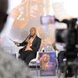 Comedy Store CEO Alex Muhangi speaking to the media on Monday, June 19 at UMA Multipurpose Hall in Kampala
