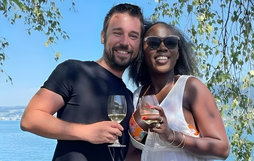 Akothee and Denis Schweizer enjoying a vacation