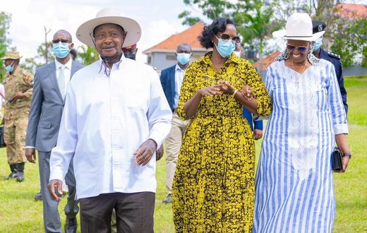President Yoweri Museveni, his wife Janet and their daughter Patience Rwabwogo