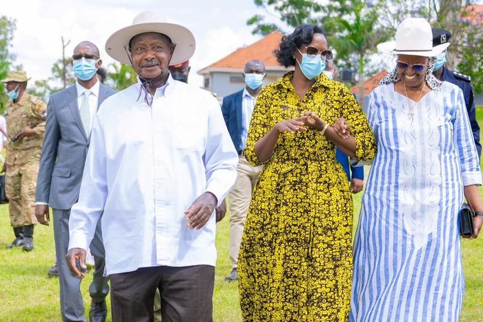 President Yoweri Museveni, his wife Janet and their daughter Patience Rwabwogo