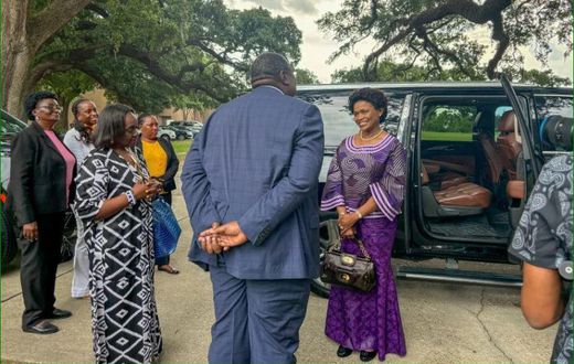 Nnabagereka Sylvia Nagginda on arrival at Southern University in Louisiana