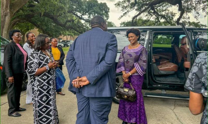 Nnabagereka Sylvia Nagginda on arrival at Southern University in Louisiana