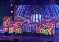 A choir performance at the book launch