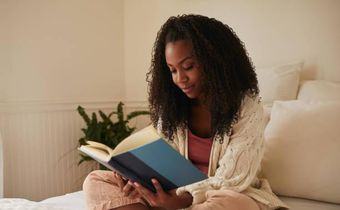 Woman reading a book