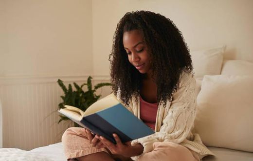 Woman reading a book