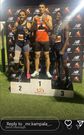 Solomon Kampala at the Senior 200m track in USA this year/Instagram