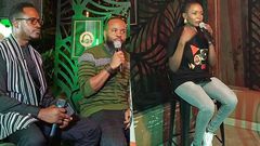 Omziki Distribution founder Dennis Wantate, Kelele Digital founder Ivan Kifumba and Mdundo licensing manager Serah Adong