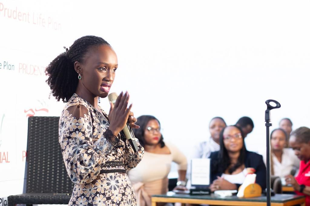 Beatrice Byemanzi gave an inspiring presentation on financial security